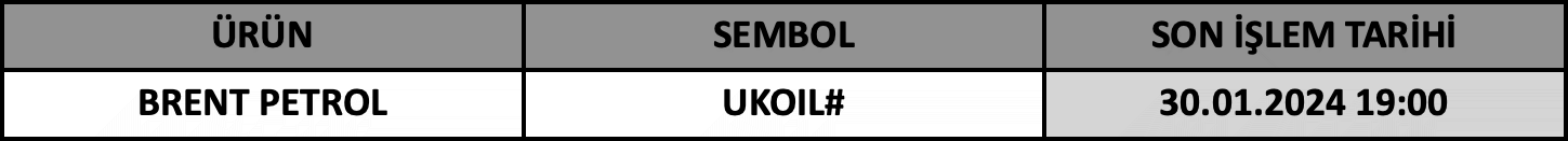 CFD Vade Sonu: UKOIL# Vade Bitimi | 26.01.2024